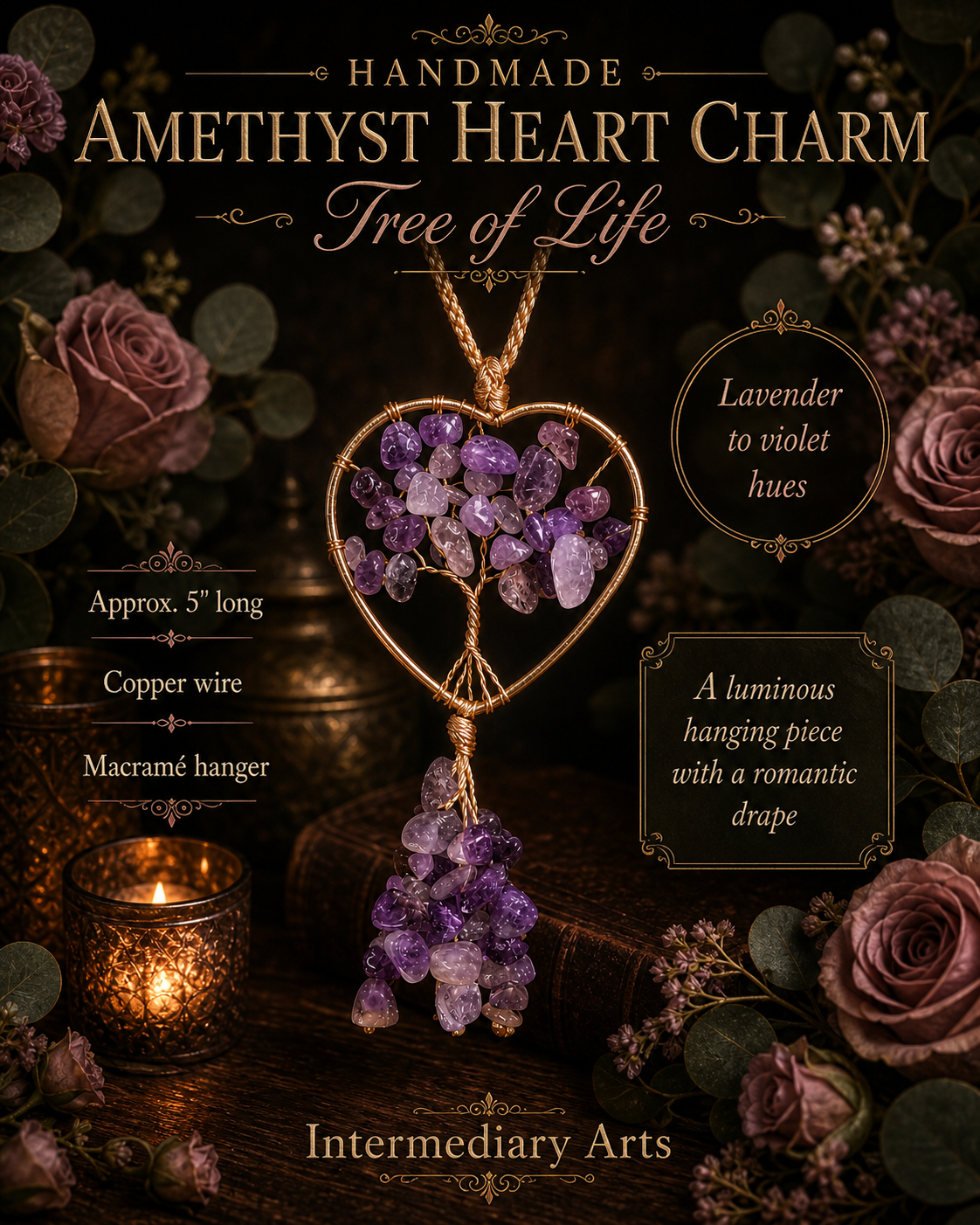 Miniature Gemstone Tree of Life Charm