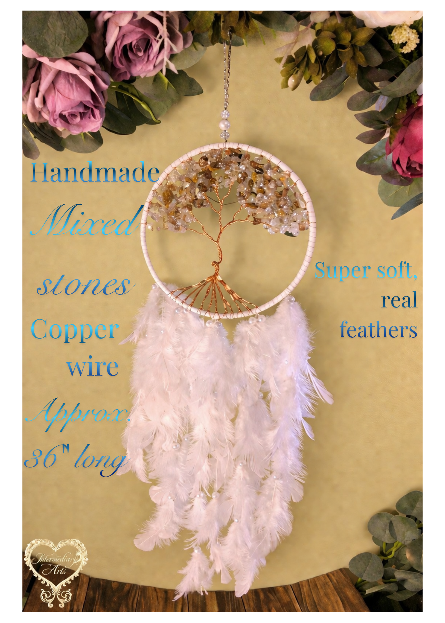 Handmade Copper & Mixed Stone Dream Catcher